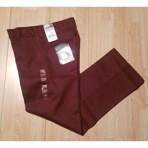 NWT Dickies Skateboarding Regular Fit Work Pants 28x30 Maroon WPSK67 ~ Brand New
